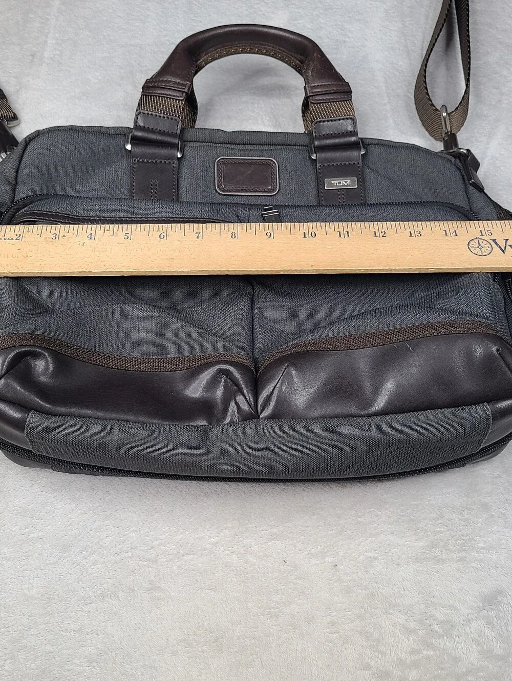 TUMI Alpha Bravo Men's Andersen Slim Commuter Brief Bag Grey